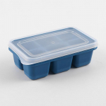 6-pesaline j&auml;&auml;pallivalmistaja silikoonvormid BPA-vabad eemaldatavate kaantega j&auml;&auml;vorm sinine