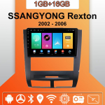 Android Carplay Autoraadio SSANGYONG Rexton 2002 - 2006 jaoks Multimeediapleier Peak Unit Stereo GPS-navigatsioon BT WIFI 2+32GB 1+16GB orange