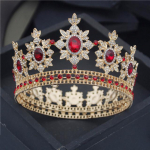 Ring Diadeem Kuninganna Kuningas Metall Kristall Pulmakroon Pruudi Tiarad Iludusv&otilde;istluse Peaornament Peoehted