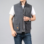 Four Seasons meeste vest &otilde;huke isa varrukateta p&uuml;stkrae, mitme taskuga kiiresti kuivav vest suure suurusega vest M hall v&auml;rv