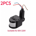 220 V 12 V automaatne infrapuna PIR liikumisandur LED liikumisanduri seinakinnitus taimer v&auml;listingimustes 12 V anduri valgusl&uuml;liti 2PCS 220V