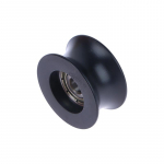 Must 14 mm l&auml;bim&otilde;&otilde;duga roomikratta kummist kate 5 * 26 * 13 nailonist plastmassist laagrid, rihmaratta U-kujuline soon