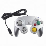 Argent 1PCS - Manette de jeu filaire pour NGC GC, contr&ocirc;leur Gamecube pour Wii et Wiiu Gamecube pour Joystick
