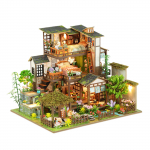 Nukumaja DIY miniatuursed komplektid tuledega Ornament Miniatuurne aiamaja koos m&ouml;&ouml;bliga s&uuml;nnip&auml;evakingiks Poistele T&uuml;drukutele Lapsed T&auml;iskasvanud