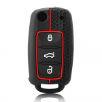 Auto v&otilde;tmekaane &uuml;mbris silikoonist Volkswagen VW Polo Golf Passat Tiguan Beetle Caddy T5 Up Eos Skoda Octavia Seat Leon Altea jaoks punane