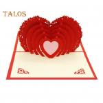 3D-s&uuml;dame h&uuml;pikkaart s&otilde;brap&auml;eva &otilde;nnitluskaart Automaatne h&uuml;pikaknaarmastuskaart emadep&auml;eva aastap&auml;eva kingituseks 10x15cm