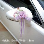 Pulmaauto lillede s&otilde;lme ukse k&auml;epidemed lindid siidist kunstlilled tahavaatepeegli kaunistused festivali korraldustarbed