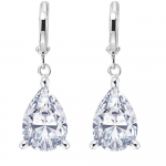 8*12mm taevasinine topaas 925 h&otilde;bedane veetilkk&otilde;rvar&otilde;ngas, nano-smaragd, kohandatud moe-ehete k&otilde;rvar&otilde;ngad valge