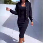 Naiste &uuml;likond Mood Vabaaja Pikkade varrukatega Mantel koos traksidega Kleidikomplekt S&uuml;gis Elegantne &Uuml;hev&auml;rviline Kommuteerimiseks Slim Peo Riietus XXL