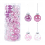 24 tk 6 cm j&otilde;ulupallid, rippuvad j&otilde;ulukuulid, pall koju Navidad uusaasta kingitus ripats j&otilde;ulukaunistused 6cm &scaron;ampanjav&auml;rvi