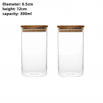 Uus puidust kaanega klaas &otilde;hukindel kanister K&ouml;&ouml;k teravilja jaotur s&auml;ilituskarp Toidu v&auml;rskena ja l&auml;bipaistvalt purgid konteineri organiseerija