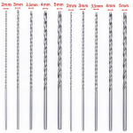 10 tk eriti pikkade HSS-i kiirterasest puuriterade komplekt 2mm/3mm, 3,5mm, 4mm, 5mm