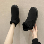 Naiste saapad Talvejalatsid &Uuml;mara ninaga Lameda kontsaga saapad Naiste Moodsad lumesaapad Madala kontsaga Libisemiskindlad Naiste paljad saapad Slip-on 36 khaki