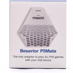 P5 Mate USB-adapter PS5/PS5 Slim m&auml;ngukonsoolile, m&auml;ngukonverteri tarvikud, mitmikm&auml;ngud, madal latentsus, toetab mitut kontrollerit/perifeeriat/peakomplekti/jne. 7.25*1.66*7.19cm valge