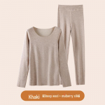 Naiste termovillast ja bambusest kiust aluspesukomplekt s&uuml;giseks/talveks 2XL khaki