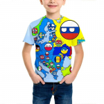 Polandball Countryballs Naljakad Laste T-s&auml;rgid 3D Tr&uuml;kitud Poiste T&uuml;drukute Igap&auml;evane Euroopa Rahvuspall Anime T-s&auml;rk Laste Multifilm Topid 150
