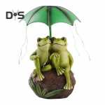 P&auml;ikesevalgusega konnapaar, vastupidav vaigukonstruktsioon, veekindel UV-kindel, LED-valgusega vihmavarju hoidev konnaskulptuur Frog