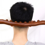 en Guasha Scraping Massage Tools 52cm for Shoulder Neck Carbonized Wood
