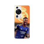 Coque Huawei P60 Pro Vini JR Wallpaper Real Madrid Bleu et jaune Maniacase