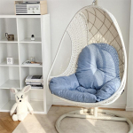 Paksendatud ripptool rippuv korvipadi &Uuml;hiselamu &Uuml;hekohalise tooli padi seljatugi Magamistuba R&otilde;du Vaba aeg H&auml;ll Kiiktooli padi 105x105x12cm sinine