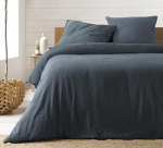 Parure de lit - PROMO LINGE - Gaze de coton - 240 x 220 cm - bleu