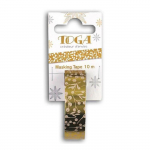 Masking Tape - TOGA - Baies blanches papier dor&eacute; - 10 m - 1 pce