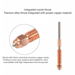 K1C k&otilde;ik-&uuml;hes vasest titaanist otsik Suure vooluga t&auml;iustatud 0,4 mm kiirvahetusotsik Creality K1 Max K1C Ender-3 V3 jaoks Onesize