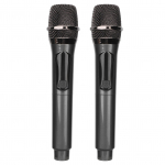Juhtmevaba mikrofon 1 kahele Kahekordne kaasaskantav k&auml;eshoitav d&uuml;naamiline karaoke mikrofoni s&uuml;steem laetav