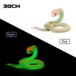 Helendav 30 cm 3D prinditud kobra madude kaunistus 3D prinditud loomad kirjutuslaua aksessuaarid toakaunistus Kontori laua ussi aasta ornament [Luminous] Daytime Rainbow(Effect Random) -30cm