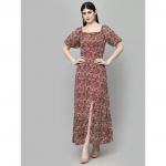 Pidulik peotop tuunika naiste A-l&otilde;ikeline punane, mitmev&auml;rviline kleit kurta pikk kleit SC-1838 XL