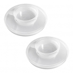 Segistikausi kaaned KitchenAid 4,5-5 Qt alusmikseri pritsmet&otilde;kkeklaasi l&auml;bipaistev kaas ekstra valamise akna plastikust kausi kaanega 2 Pack puhas