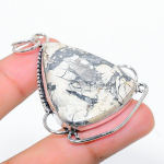 Howlite Jasper Handmade 925 Sterling Silver Jewelry Pendant 2.36 j7o05