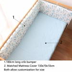 Beebivoodi kaitseraua paks pehme v&otilde;revoodi reelinguga padi Kokkup&otilde;rkevastane v&otilde;revoodi kaitse eemaldatav h&auml;lli kaitse lastetoa kaunistus 180x30cm 1tk