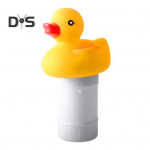 Basseini doseerimisseade Ujuva disainiga automaatne desinfitseerija multifilmi pardikaunistusega tahvelarvuti basseinipuhastusvahend basseinide spaade jaoks kollane