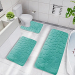 Reljeefse kivimustriga libisemiskindel vannitoamatt Two-Piece Set: 40*50, 50*80