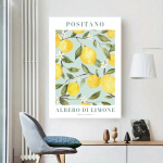 Abstraktsed sidrunililled silmad oranžid vintage taim seinakunst, l&otilde;uend, maalimine plakatid ja v&auml;ljatr&uuml;kid elutoa sisekujunduseks 20x30cm
