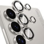 Samsung Galaxy S25 Ultra alumiiniumist kaamera objektiivi kaitse, objektiivikaitsmed, karastatud klaas, Galaxy S 25 Plus Ultra &uuml;mbrisega &uuml;hilduv S25 Ultra (5PCS)