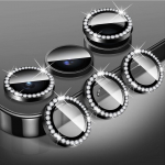 Samsung Galaxy A16 4G 5G jaoks Teemant Kaamera Objektiivi Kaitseklaas L&auml;ikiv Karastatud Klaasist Tagumine Objektiivi Kate Alumiinium Metallist R&otilde;ngas Galaxy A06 A16 4G 5G - 3PCS