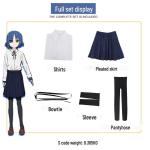 Bocchi kalju! Cosplay kost&uuml;&uuml;m - Goto Ichiri & Ryo Yamada anime koolivormi &uuml;likond Triple Extra Large white