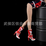 Naiste Cosplay Pahkluusaapad Kost&uuml;&uuml;mirekvisiidid T&auml;iskasvanute Aksessuaarid Kingad Saapad T&uuml;drukutele Naistele Halloween Valged K&otilde;rge Kontsaga L&uuml;hikesed Saapad 34