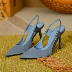 Uued Disaineri Luksuslikud Naiste Slingback Sandaalid Terava Ninaga Libisevad &Otilde;hukesed K&otilde;rged Kontsad Daamide Elegantne Kinga Sandaalid 35-43 38 sinine