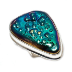 Dicorich Glass Handmade 925 Sterling Silver Jewelry Ring Size 7 j8o99
