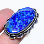 Lapis Lazuli Handmade 925 Sterling Silver Jewelry Ring Size 10 b6p99