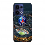 Coque de t&eacute;l&eacute;phone - Maniacase - Oppo Reno 13 5G - Silicone - Souple - PSG logo nuit Eiffel