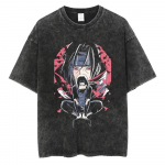 Puuvillane meeste vintage Jaapani anime tr&uuml;kiga &uuml;isuuruses T-s&auml;rk streetwear Harajuku suvine must l&uuml;hikeste varrukatega s&auml;rk lahtised puuvillased topid tees&auml;rgid M