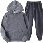 Meeste kapuutsiga spordidress, Unisex, kaheosalised jooksuriided, pikkade varrukatega pulloverid, pusad ja dressip&uuml;ksid XXL