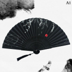 Kokkupandavad lehvikud K&auml;eshoitav Antiikstiilis K&auml;si-lehvik Kokkupandav Kalligraafia Tint