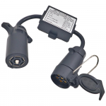 USA-st EL-i haagise adapter, USA 7-pin matkaauto pistikupesa EL 7-pin &uuml;mmargusele pistikule, Pistik & Amp; M&auml;ngi