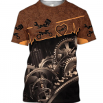Meeste T-s&auml;rk Vintage T-s&auml;rk Suveriietus Isikup&auml;rastatud nimi Mehhaanik 3D Prinditud topid 5xl T&auml;nava vabaaja spordi suur pullover S