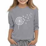 Laste 7-punktiline varrukatega &uuml;markaelus stiilne igap&auml;evane vabaaja T-s&auml;rk 140